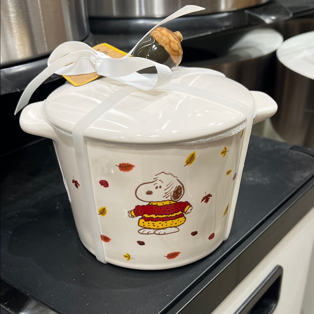 Peanuts Snoopy Sweater Weather Ceramic Jar with Lid